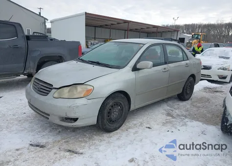 2003 Toyota Corolla Le z USA, uszkodzony, nr VIN JTDBR32E930050070
